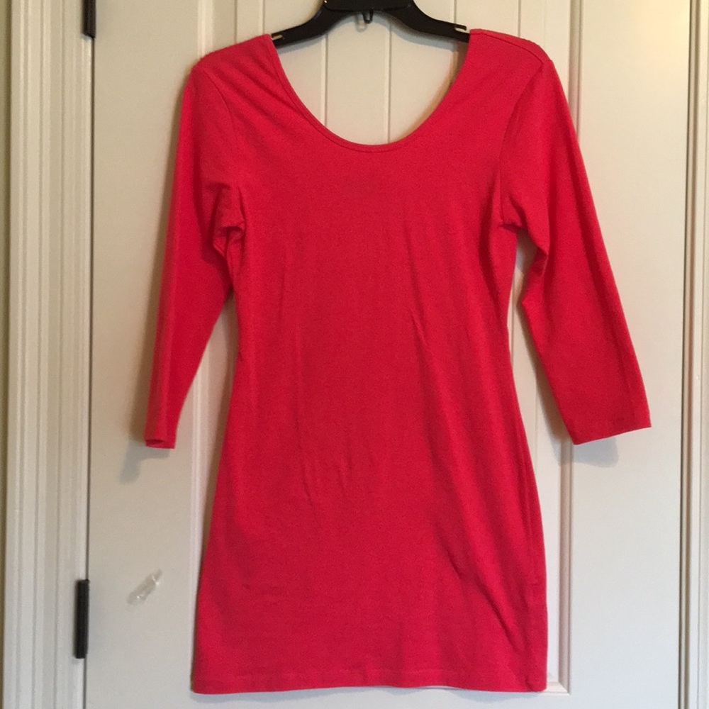 Red mini dress